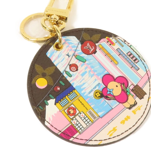 LOUIS VUITTON LV GHW VIVIENNE PORTE CLES Hollywood ILLUSTRE CHARM MONOGRAM BROWN - Picture 3 of 6